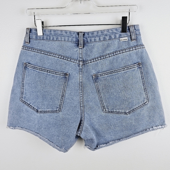 Billabong Distressed High Rise Denim Jean Shorts, size 30 - Picture 2 of 10